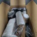 Office Desk Chair, Ergonomic Computer Chair with Padded Flip-Up Arms and Adjustable Lumbar Support, PU Leather Executive Chair with Tilt Lock and 360 Swivel Rolling Wheels for Work, Study (Brown)