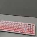 AULA S98 Pro Wireless Mechanical Keyboard with Screen & Knob,2.4GHz/USB-C/BT5.0 Hot Swappable Pink Creamy Keyboard,Pre-lubed Linear Switches,Side Printed PBT Keycaps,RGB Backlit Gaming Keyboards