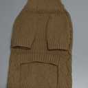 SUNFURA Dog Sweater, Medium Dog Sweaters Doggie Pullover for Fall Winter, Fleece Pet Christmas Sweaters for Holiday, Warm Turtleneck Knitwear for French Bulldog, Boston Terrier, Camel, M