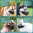 Mayerzon Dog Muzzle, Patented Mesh Muzzles for Medium Large Dogs, Soft Covered Mouth Guard with Adjustable Straps, Prevent Biting Chewing and Licking, Medium