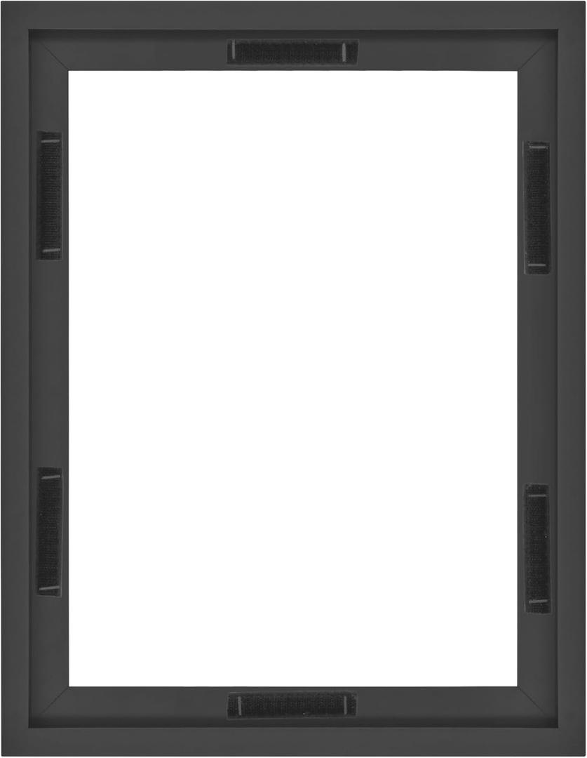 MCS Canvas Float Frames 12x16 Frame, Black Frame for Finished Canvases, Vertical & Horizontal Wall Hanging Large Frame with Adhesive for Canvas Paintings (1-Pack)