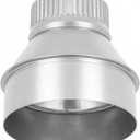 Duct Reducter 5" to 3" Inch Air Ducting Reducer Increaser Air Duct Adapter or Round Metal Pipe Reducer for Bathroom Kitchen Ventilation Systems