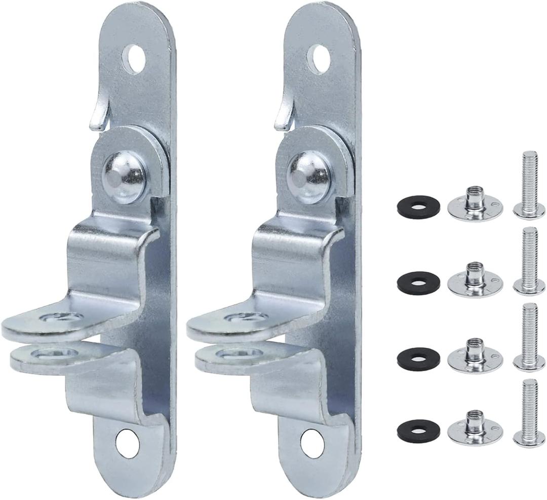ESUDNT Cargo Trailer Door Latch Hasp Keeper for Ramp Padlock Race Bar Lock Handle Enclosed Car Hauler (Industrial Grade Steel, Comes with Screws and Waterproof Nuts)