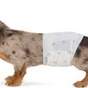 Basics Absorbent, Leakproof Male Dog Wrap Disposable Diapers with Wetness Indicator, Breathable, Small, White, 50Pack