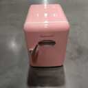 Skincare Fridge - 4L Makeup Fridge for Refrigerating Makeup, Skincare and Food, Mini Fridge for Bedroom, Office and Car, Cooler and Warmer, Beverage Cooler, Leather Pink