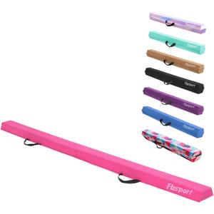 FBSPORT 8ft Balance Beam: Folding Floor Gymnastics Equipment for Kids Adults,Non Slip Rubber Base, Gymnastics Beam for Training, Practice, Physical Therapy and Professional Home Training