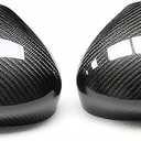Carbon Fiber Left & Right Side Mirror Cover Cap Compatible Honda Civic 2022-2023 Without Turn Signal