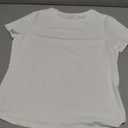 Trendy Queen Womens Basic T Shirts - Stretchy Soft Slim Fit Short Sleeve Y2k Cute Summer Crop Workout Tops (White, L)