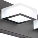 Ralbay LED Modern Black Bathroom Vanity Lights 3 Lights Acrylic Modern Black Bathroom Wall Lighting Fixtures, 20 Inch