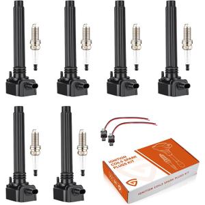 UF648 Ignition Coil & 97390 Iridium Spark Plug Fit For Chrysler 200 300 TOWN & COUNTRY | Fit For Dodge Avenger Challenger Charger Durango Grand Caravan Journey | Fit For Jeep Wrangler