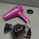 Conair Hair Dryer with Retractable Cord, 1875W Blow Dryer, 3 Heat Settings, 2 Speeds, Blow Dryer with Diffuser and Concentrator Attachments, Ionic + Tourmaline Technology, Pink