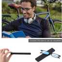 Ultra thin Lightweight Folding Reading Glasses Women Men TR90 Blue Light Blocking Anti UV/Eyestrain Foldable Compact Computer Readers Portable Unique Stretchable Slim Flat case Black +2.5