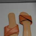 FITORY Women's Flat Sandals Fashion Slides With Soft Leather Slippers for Summer Size 6-11