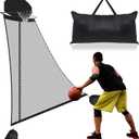 WinnerWhy Basketball Rebounder 120 x 108 x 60 Inch Heavy Duty Basketball Return System Basketball Return Attachment for Hoops Black Training Basketball Rebounder Net for Shooting Practice Hoop Outdoor