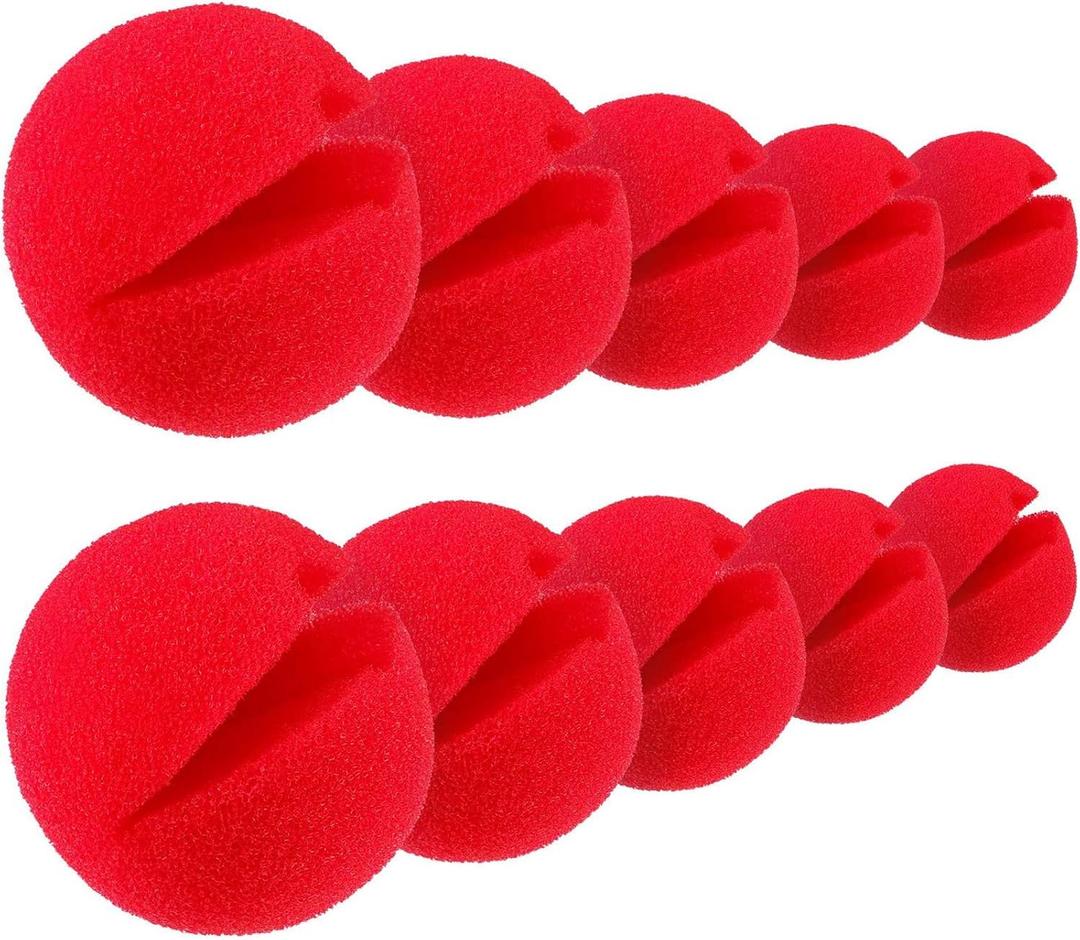 meekoo 10 Packs 10/40 Pack Red Clown Nose Red Foam Sponge Nose for Halloween Christmas Cosplay Comic Party Supplies