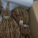 20 Inch Set of 2 Large Easter Porch Decor Outdoor, Rattan Eggs Topiary with 9.84ft LED Lights Easter Eggs Decoration for Home Outdoor Indoor Porch Garden Farmhouse Spring Decoration