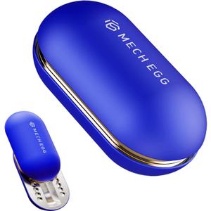 Mech Egg Fidget Slider Metal Fidget Toys EDC Clicky Slider Fidget Egg Sensory for Office Executive Desk Adults Relieve Stress ADHD/Autism (Blue)