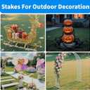 MySit 6 Inch 100 Pack U Shaped Garden Stakes, Heavy Duty 11 Gauge Galvanized Drip Irrigation Stakes Landscape Staples for 1/2" to 1-1/2" Soaker Hose, Weed Barrier, Yard Decorations, Fencing