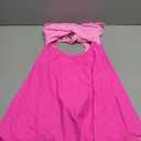 SUMMERSUNSHINE Maternity Cutout One Piece Skirt Front Cross Pregnancy Swimdress Wrap Tie Back Bathing Suit (Small, Pink)