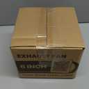 HG Power 6 Inch Exhaust Fan: Kitchen Exhaust Fans with Power Cord Attic vent Fan with Damper Wall Small Fume Extractor Ventilation Fan for Shop Chicken Coop Basement Smoking Room Garage Silver