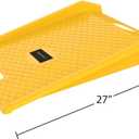 Curb Ramp - Heavy Duty, Portable Ramp with 1000lb Weight Capacity - for Furniture Dollies, Hand Trucks, or Moving Carts by Stalwart (Yellow)