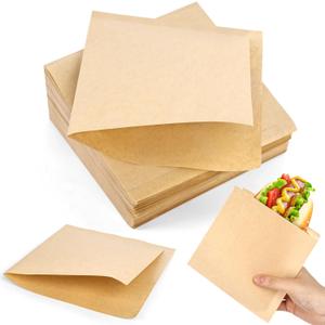VGOODALL 200 Pcs Double Open Pretzel Bags, 6" x 6" Grease-Resistant Brown Sandwich Paper Bags Paper for Oily Snack Pretzels Cookies VGOODALL 200 Pcs Double Open Pretzel Bags, 6" x 6" Grease-Resistant Brown Sandwich Paper Bags Paper for Oily Snack Pretzels Cookies