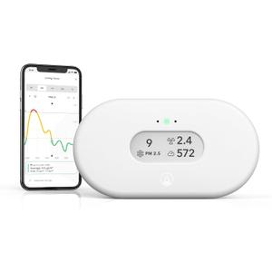 Airthings 2960 View Plus - Battery Powered Radon & Air Quality Monitor (PM, CO2, VOC, Humidity, Temp, Pressure), View Plus