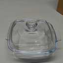 0.8L Small Tempered Glass Casserole Dish for Oven with Lid, Square Microwave Oven Baking Dish with Glass Lid