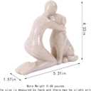 Dog Dad Gifts for Men, Cute Figurines Statue,Unique Mini Shelf Decor for The Home,Room,Bathroom,Office,Lovely Decorations for Dogs Lover (Beige)
