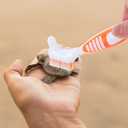 POPETPOP Turtle Shell Cleaning Brush Double-Sided Design with Flexible Bristles for Effective Mud and Dirt Removal on Aquatic Tortoise Shells and Aquarium Pets 6.29X1.96X0.59In