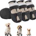 Dog Shoes for Large Dogs, Breathable Dog Boots & Paw Protectors for Hot Pavement, Anti-Slip Rubber Dog Booties Paw Protectors with Reflective for Outdoor Walking Indoor Hardfloors, Size 7 (Size 7(Width 2.8''-2.99''))