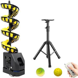 Automatic Tennis Training Machine, Portable Tennis Ball Launcher, Remote, 33 Balls, Adjustable Launcher, 5200mAh Battery, for Practice Professional Trainers