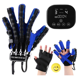 Rehabilitation Robot Glove for Stroke Hemiplegia Finger Hand Stroke Recovery Equipment for Left or Right Robotic Hand Trainer with Heating Massage Mirror Glove (Left Hand, M)