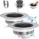 2 PCS-Upgraded 3 in 1 Kitchen Sink Drain Strainer - Stopper Set, Stainless Steel Kitchen Sink Stopper, Pop Up Anti-Clogging Sink Strainer Basket Filter for US Standard 3-1/2 Inch Kitchen Drain(2Pack)