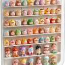 Clear Minifigure Display Case, Wall-Mounted Mini Figure Display Box, Multi-Tier Miniature Display Case Cabinet for Collectibles, Figurines & Action Figures Under 1.57 Inches