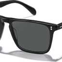CARFIA Retro Polarized Sunglasses for Men UV Protection Hand-crafted Acetate Frame Fashion Cool Sun Glasses CA53572 (1. Black Frame Gray Lens)
