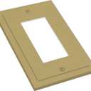 Matte Gold Outlet Covers Luxury Modern Brushed Bronze 1 Gang Rocker Single Light Switch Cover Plate Decorative Gfci Wall Plate Electrical Switch Plate Covers Kitchen Bathroom Decor
