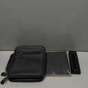 Leather Bible Bag, Portable Bible Case for Men with Detachable Wrist Strap,Leather Carrying Case Includes Notebook & Pen, Ideal Christian Religious Gift for Men & Women (Matte Black)