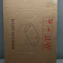 Modern Glass Coffee Table, Coffee Table for Living Room, Tempered Glass-top with Sturdy Wooden Base, Modern Coffee Tables for Small Space, Apartment, Office, Minimalist Design (Walnut)