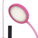 Tenmiro LED Floor Lamps for Living Room, Bright Modern Reading Floor Lamp with Stepless Adjust Color Temperatures & Brightness, Standing Lamp with RF Remote & Touch Control(Pink)