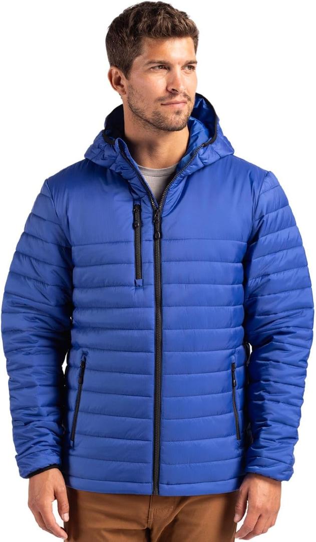 Clique Valhalla Eco Full Zip Mens Puffer Jacket, Royal Blue, S