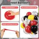 Race Car Balloons Black Red Yellow Silver 12 Inch 58pcs Checkered Star Foil Balloons Decorations for Car Theme Party for Boys Men Kids Two Fast Baby Shower Supplies, 1x2x3 inches