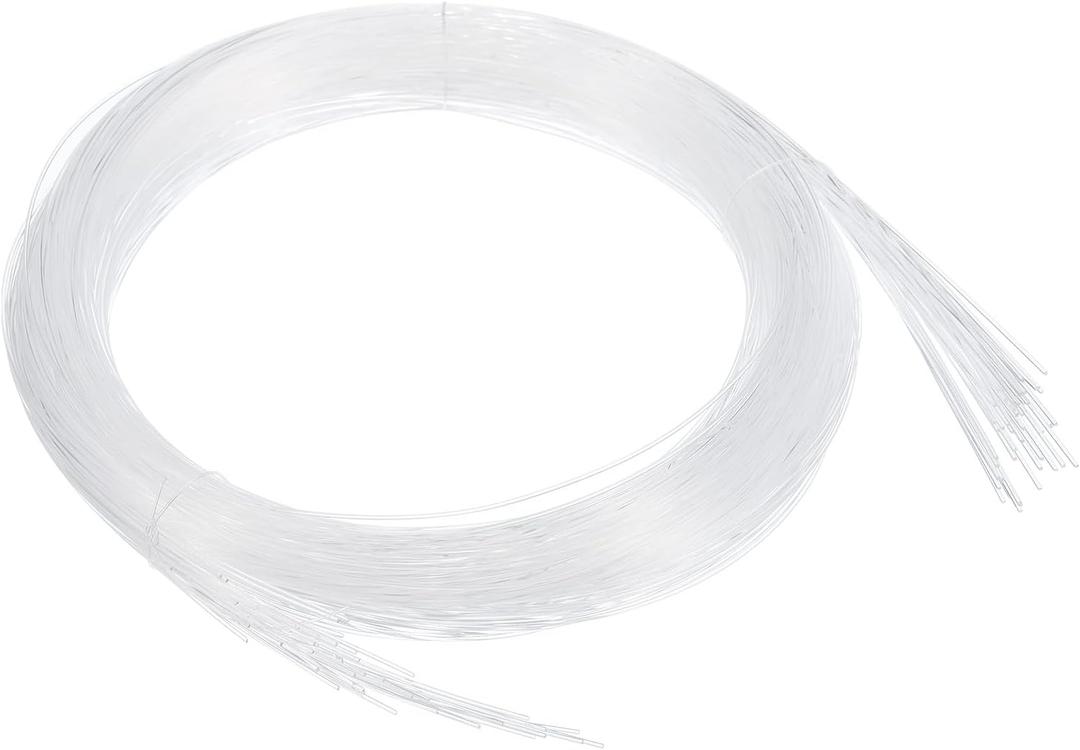 MECCANIXITY 50Pcs 13ft PMMA Mixed Fiber Optic Cable Strands 0.03 Inch Side Glow LED Illumination Crystal Cables Car Atmosphere Lights for Star Sky Roof Ceiling