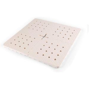BOWERBIRD Original Anti-Fatigue Shower Stall Mat - Extra Thick and Soft Foam Material Comfortably Cushions Your Feet - Square - 4 Interlocking Tiles
