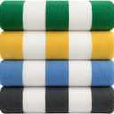 Cotton Turkish Beach Towel with Towels Oversized 30"x60" Pool Absorbent Extra Large Quick Dry Sand Travel Towel (Cabana Mix, 4 Pack)