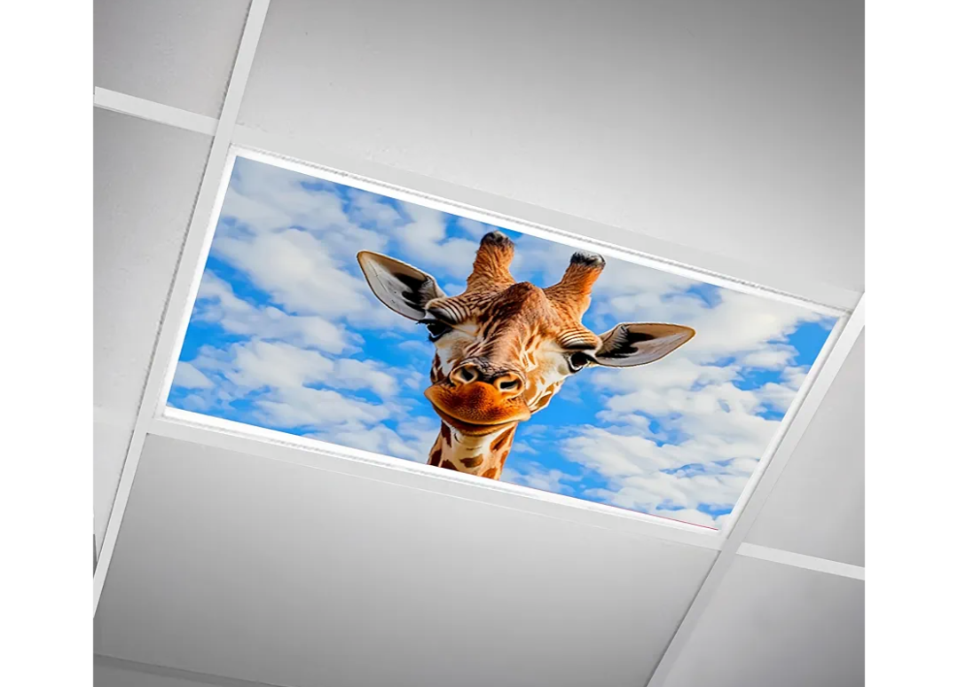 Light Covers for Ceiling Lights -Magnetic Cloud Cover LED Fixture 2ft x 4ft Classroom,Home,Office Decoration Filters Overhead Lighting- Giraffe