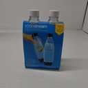 sodastream 1L Twin Pack Dishwasher Safe Slim Bottle (White) (33.8 Ounces)