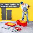 Mister Rui 4 and 18 Inch Microfiber Paint Roller Kit, 23 Piece
