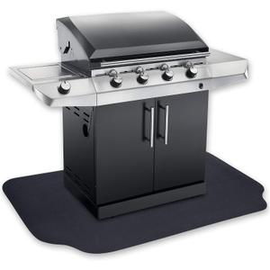 GRILLTEX Under the Grill Protective Deck and Patio Mat, 39 x 72 inches, Black