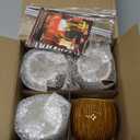 LINALL Ceramic Coconut Shape Mug For Gifts Cups And Mugs Collections New Year Decoration Tiki Mug (520ml/17oz) (4 pack)